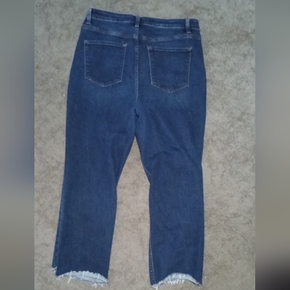 Midnight Blue Vervet Raw Hek Cropped Women's Jeans - Picture 2 of 4